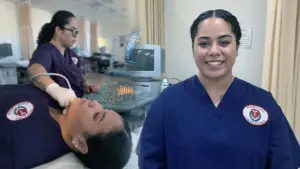 ultrasound technician smiling
